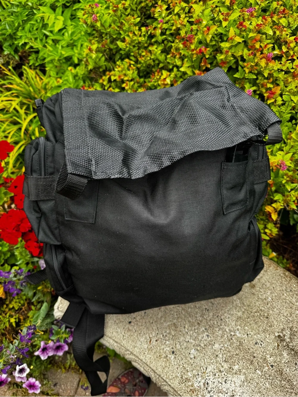 T-BAGS Black Motorcycle Luggage with Embroidered Logo
